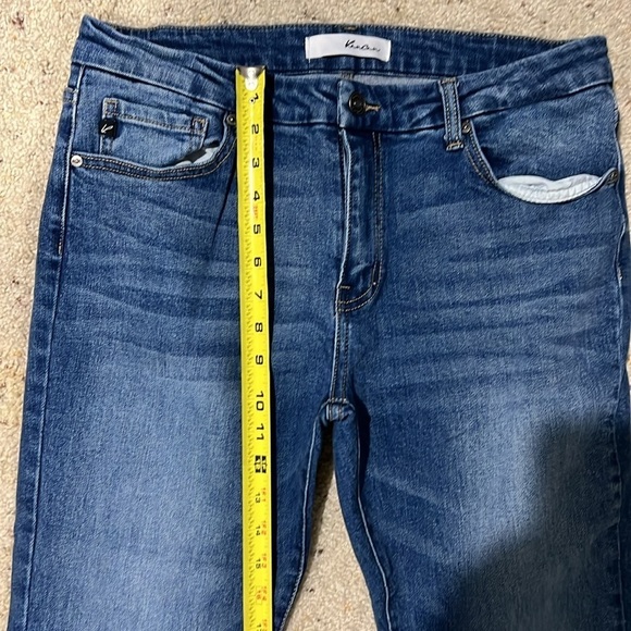 Kancan flare‎ jeans distressed sz 13/30 short cropped Capri-ish - Picture 6 of 7